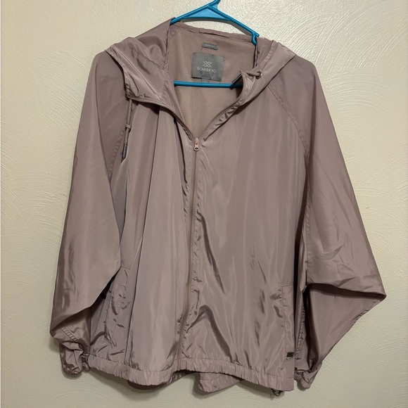 Soia & Kyo Jackets & Blazers - SOIA & KYO Mauve Hooded Windbreaker Jacket Lightweight L/XL